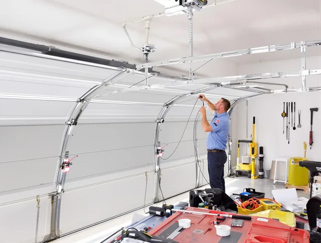 Garage door cable repair service by Heath Garage Door Repair in Heath