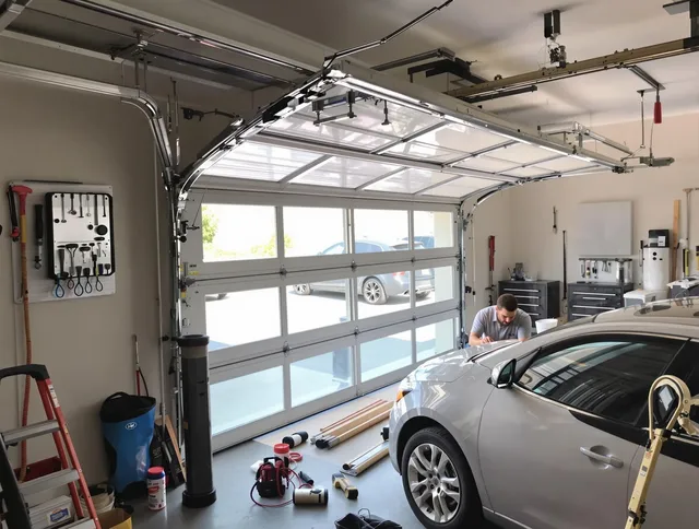 Garage door noise reduction service by Heath Garage Door Repair in Heath
