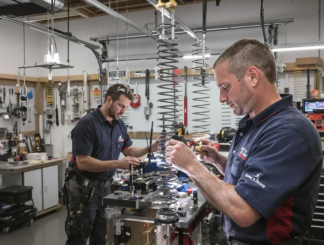 Garage door spring repair service by Heath Garage Door Repair in Heath